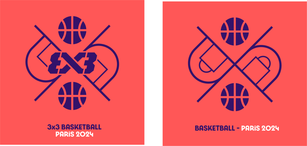 Pittogrammi del basket creato per Parigi 2024 (Copyright Olympics)