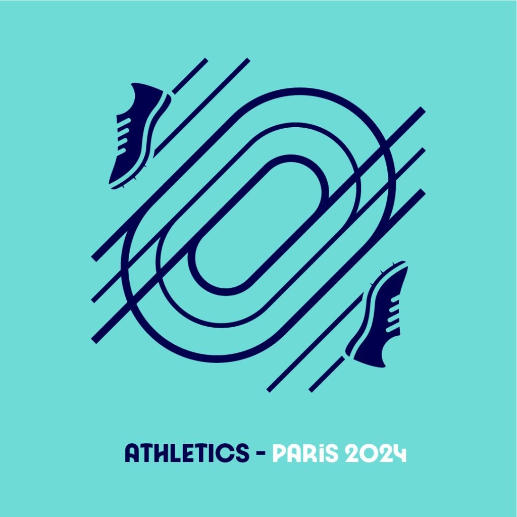 Pittogramma dell'atletica creato per Parigi 2024 (Copyright Olympics)