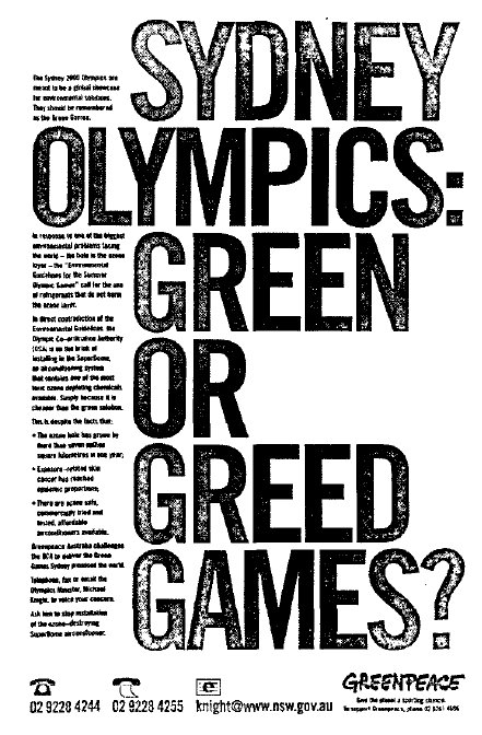 sydney 2000 greenpeace