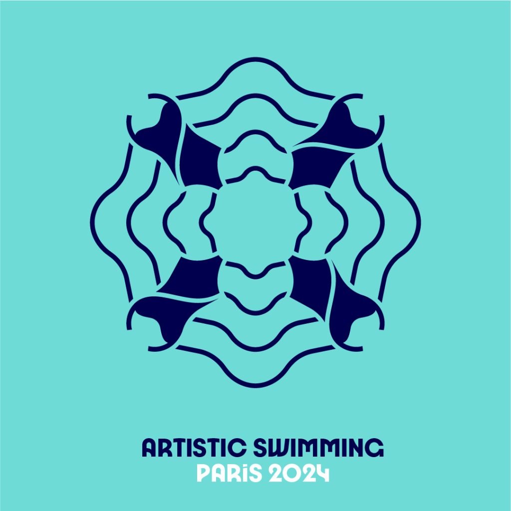 Pittogramma del nuoto artistico creato per Parigi 2024 (Copyright Olympics)