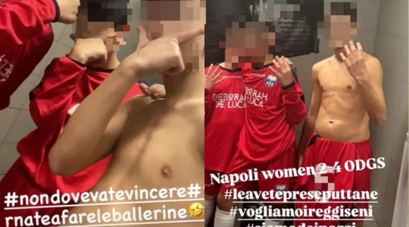 Insulti choc alle ragazze U17 della Napoli Women. Screenshot dei profili social